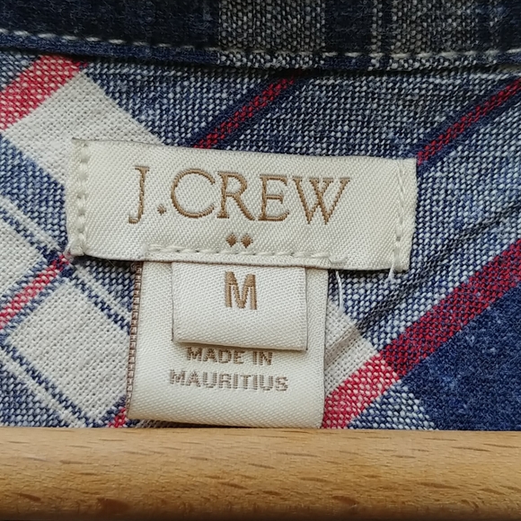 COPY - Flannel popover tunic, blue & white check with red - Picture 3 of 7